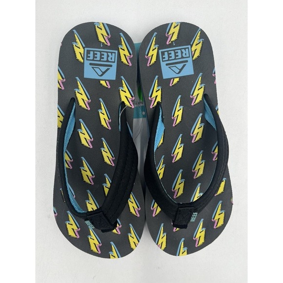 NEW Reef AHI BOLT UP Unisex Kids' Flip Flop Blue Multi US Size 13 No Box - Picture 6 of 9